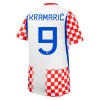 Virallinen pelipaita Kroatia Kramaric 9 Koti MM-kisat 2026 Lyhythihainen - Miesten Virallinen pelipaita Kroatia Kramaric 9 Koti MM-kisat 2026 Lyhythihainen - Miesten