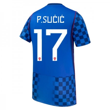 Virallinen pelipaita Kroatia P. Sucic 17 Vieras MM-kisat 2026 Lyhythihainen - Miesten Virallinen pelipaita Kroatia P. Sucic 17 Vieras MM-kisat 2026 Lyhythihainen - Miesten