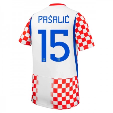Virallinen pelipaita Kroatia Pasalic 15 Koti MM-kisat 2026 Lyhythihainen - Miesten Virallinen pelipaita Kroatia Pasalic 15 Koti MM-kisat 2026 Lyhythihainen - Miesten