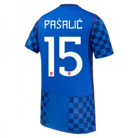 Virallinen pelipaita Kroatia Pasalic 15 Vieras MM-kisat 2026 Lyhythihainen - Miesten Virallinen pelipaita Kroatia Pasalic 15 Vieras MM-kisat 2026 Lyhythihainen - Miesten
