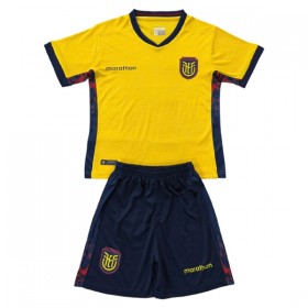 Virallinen pelipaita Ecuador Koti MM-kisat 2026 Lyhythihainen - Lasten ( + Lyhyet housut )
