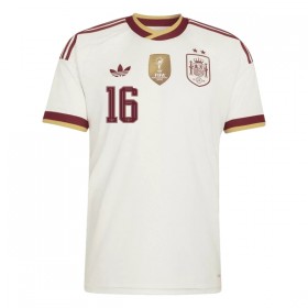 Virallinen pelipaita Espanja 2 Stars Rodrigo 16 Vieras MM-kisat 2026 Lyhythihainen - Lasten ( + Lyhyet housut )