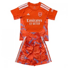 Virallinen pelipaita Arsenal Maalivahti 2026-27 Lyhythihainen Oranssi - Lasten ( + Lyhyet housut )