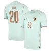 Virallinen pelipaita Ranska Desire Doue 20 Vieras MM-kisat 2026 Lyhythihainen - Miesten Virallinen pelipaita Ranska Desire Doue 20 Vieras MM-kisat 2026 Lyhythihainen - Miesten