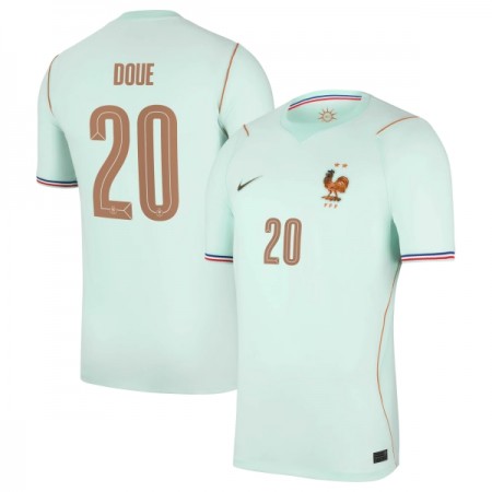 Virallinen pelipaita Ranska Desire Doue 20 Vieras MM-kisat 2026 Lyhythihainen - Miesten Virallinen pelipaita Ranska Desire Doue 20 Vieras MM-kisat 2026 Lyhythihainen - Miesten