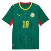 Virallinen pelipaita Senegal Sarr 18 Vieras MM-kisat 2026 Lyhythihainen - Miesten