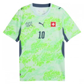 Virallinen pelipaita Sveitsi Granit Xhaka 10 Vieras MM-kisat 2026 Lyhythihainen - Miesten