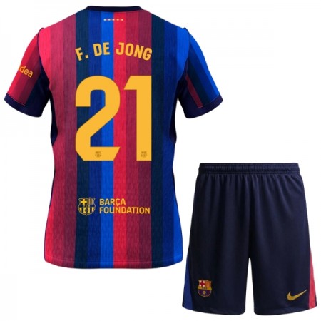 Virallinen pelipaita FC Barcelona Frenkie de Jong 21 Koti 2026-27 Lyhythihainen - Lasten ( + Lyhyet housut ) Virallinen pelipaita FC Barcelona Frenkie de Jong 21 Koti 2026-27 Lyhythihainen - Lasten ( + Lyhyet housut )