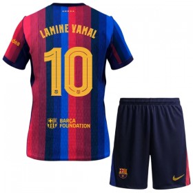 Virallinen pelipaita FC Barcelona Lamine Yamal 10 Koti 2026-27 Lyhythihainen - Lasten ( + Lyhyet housut )