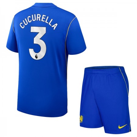 Virallinen pelipaita Chelsea Cucurella 3 Koti 2026-27 Lyhythihainen - Lasten ( + Lyhyet housut )