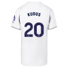 Virallinen pelipaita Tottenham Hotspur Kudus 20 Koti 2026-27 Lyhythihainen - Lasten ( + Lyhyet housut )