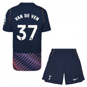Virallinen pelipaita Tottenham Hotspur Van De Ven 37 Vieras 2026-27 Lyhythihainen - Lasten ( + Lyhyet housut )