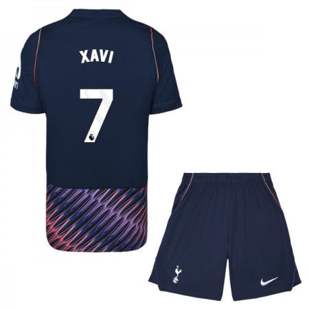 Virallinen pelipaita Tottenham Hotspur Xavi 7 Vieras 2026-27 Lyhythihainen - Lasten ( + Lyhyet housut )