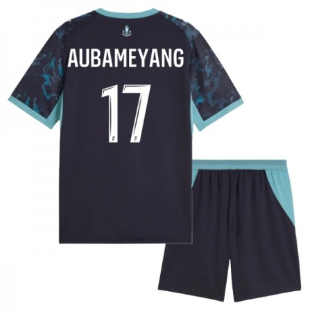 Virallinen pelipaita Olympique de Marseille Aubameyang 17 Vieras 2026-27 Lyhythihainen - Lasten ( + Lyhyet housut )