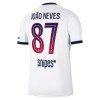 Virallinen pelipaita Paris Saint-Germain Joao Neves 87 Vieras 2026-27 Lyhythihainen - Miesten