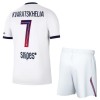 Virallinen pelipaita Paris Saint-Germain Kvaratskhelia 7 Vieras 2026-27 Lyhythihainen - Lasten ( + Lyhyet housut )