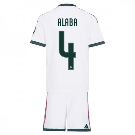 Virallinen pelipaita Real Madrid Alaba 4 Koti 2026-27 Lyhythihainen - Lasten ( + Lyhyet housut )