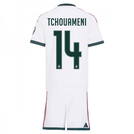 Virallinen pelipaita Real Madrid Tchouameni 14 Koti 2026-27 Lyhythihainen - Lasten ( + Lyhyet housut )