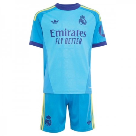 Virallinen pelipaita Real Madrid Vieras Maalivahti 2026-27 Lyhythihainen - Lasten ( + Lyhyet housut )