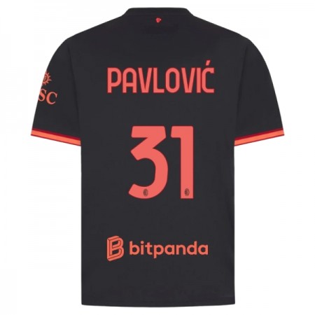 Virallinen pelipaita AC Milan Pavlovic 31 Kolmas 2026-27 Lyhythihainen - Miesten Virallinen pelipaita AC Milan Pavlovic 31 Kolmas 2026-27 Lyhythihainen - Miesten