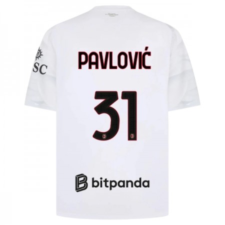 Virallinen pelipaita AC Milan Pavlovic 31 Vieras 2026-27 Lyhythihainen - Miesten Virallinen pelipaita AC Milan Pavlovic 31 Vieras 2026-27 Lyhythihainen - Miesten