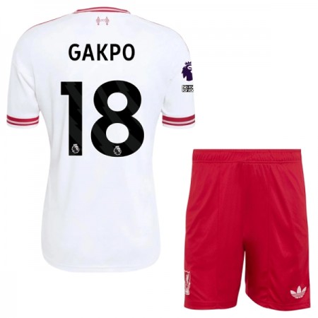 Virallinen pelipaita Liverpool Gakpo 18 Vieras 2026-27 Lyhythihainen - Lasten ( + Lyhyet housut ) Virallinen pelipaita Liverpool Gakpo 18 Vieras 2026-27 Lyhythihainen - Lasten ( + Lyhyet housut )