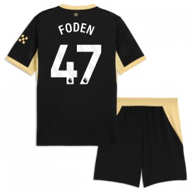 Virallinen pelipaita Manchester City Foden 47 Vieras 2026-27 Lyhythihainen - Lasten ( + Lyhyet housut )