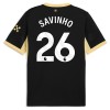 Virallinen pelipaita Manchester City Savinho 26 Vieras 2026-27 Lyhythihainen - Miesten Virallinen pelipaita Manchester City Savinho 26 Vieras 2026-27 Lyhythihainen - Miesten