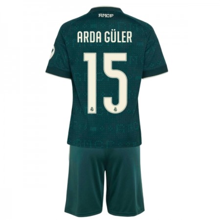 Virallinen pelipaita Real Madrid Arda Guler 15 Vieras 2026-27 Lyhythihainen - Lasten ( + Lyhyet housut ) Virallinen pelipaita Real Madrid Arda Guler 15 Vieras 2026-27 Lyhythihainen - Lasten ( + Lyhyet housut )