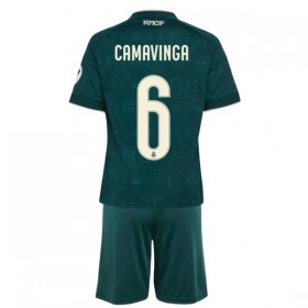 Virallinen pelipaita Real Madrid Camavinga 6 Vieras 2026-27 Lyhythihainen - Lasten ( + Lyhyet housut )