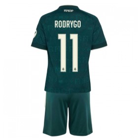 Virallinen pelipaita Real Madrid Rodrygo 11 Vieras 2026-27 Lyhythihainen - Lasten ( + Lyhyet housut )