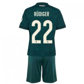 Virallinen pelipaita Real Madrid Rudiger 22 Vieras 2026-27 Lyhythihainen - Lasten ( + Lyhyet housut )
