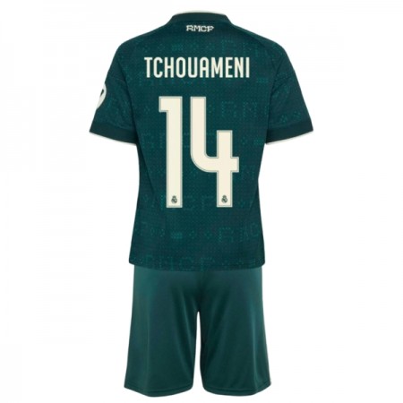 Virallinen pelipaita Real Madrid Tchouameni 14 Vieras 2026-27 Lyhythihainen - Lasten ( + Lyhyet housut ) Virallinen pelipaita Real Madrid Tchouameni 14 Vieras 2026-27 Lyhythihainen - Lasten ( + Lyhyet housut )