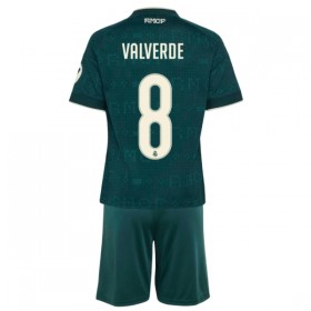 Virallinen pelipaita Real Madrid Valverde 8 Vieras 2026-27 Lyhythihainen - Lasten ( + Lyhyet housut )