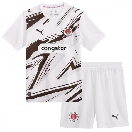 Virallinen pelipaita St Pauli Vieras 2026-27 Lyhythihainen - Lasten ( + Lyhyet housut ) Virallinen pelipaita St Pauli Vieras 2026-27 Lyhythihainen - Lasten ( + Lyhyet housut )