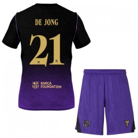 Virallinen pelipaita FC Barcelona Frenkie de Jong 21 Vieras 2026-27 Lyhythihainen - Lasten ( + Lyhyet housut )