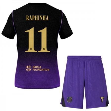 Virallinen pelipaita FC Barcelona Raphinha 11 Vieras 2026-27 Lyhythihainen - Lasten ( + Lyhyet housut )