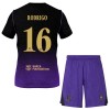 Virallinen pelipaita FC Barcelona Rodrigo 16 Vieras 2026-27 Lyhythihainen - Lasten ( + Lyhyet housut ) Virallinen pelipaita FC Barcelona Rodrigo 16 Vieras 2026-27 Lyhythihainen - Lasten ( + Lyhyet housut )