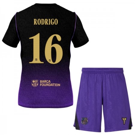 Virallinen pelipaita FC Barcelona Rodrigo 16 Vieras 2026-27 Lyhythihainen - Lasten ( + Lyhyet housut ) Virallinen pelipaita FC Barcelona Rodrigo 16 Vieras 2026-27 Lyhythihainen - Lasten ( + Lyhyet housut )