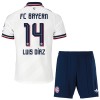 Virallinen pelipaita FC Bayern München Luis Diaz 14 Vieras 2026-27 Lyhythihainen - Lasten ( + Lyhyet housut )