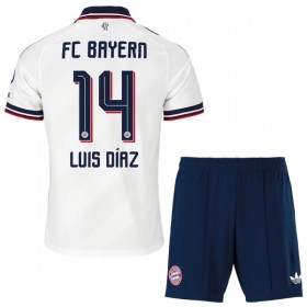 Virallinen pelipaita FC Bayern München Luis Diaz 14 Vieras 2026-27 Lyhythihainen - Lasten ( + Lyhyet housut )
