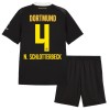 Virallinen pelipaita Borussia Dortmund N. Schlotterbeck 4 Vieras 2026-27 Lyhythihainen - Lasten ( + Lyhyet housut )
