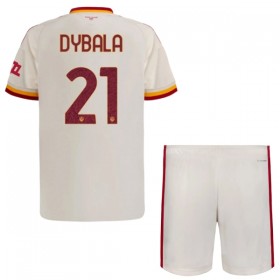 Virallinen pelipaita AS Roma Dybala 21 Vieras 2026-27 Lyhythihainen - Lasten ( + Lyhyet housut )