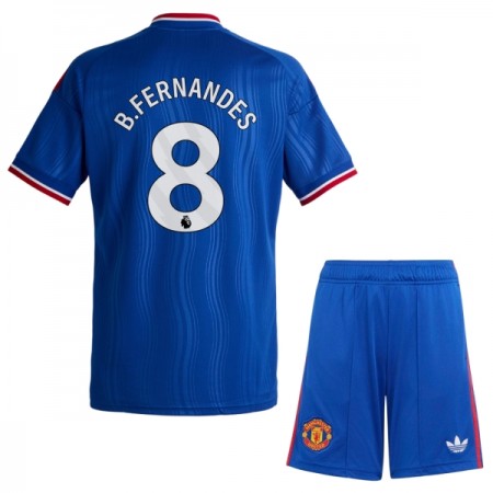 Virallinen pelipaita Manchester United B. Fernandes 8 Vieras 2026-27 Lyhythihainen - Lasten ( + Lyhyet housut )