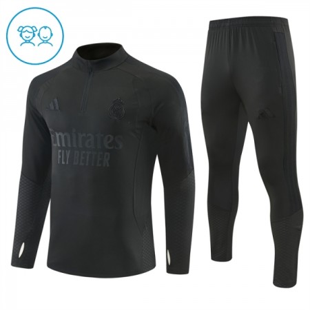Real Madrid Training Huppari 2026-27 Neljännes-Zip Musta - Lasten Real Madrid Training Huppari 2026-27 Neljännes-Zip Musta - Lasten