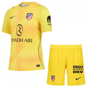 Virallinen pelipaita Atlético Madrid Maalivahti 2026-27 Lyhythihainen Keltainen - Lasten ( + Lyhyet housut )