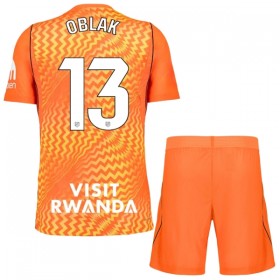 Virallinen pelipaita Atlético Madrid Oblak 13 Maalivahti 2026-27 Lyhythihainen Oranssi - Lasten ( + Lyhyet housut )