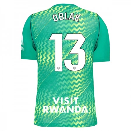 Virallinen pelipaita Atlético Madrid Oblak 13 Maalivahti 2026-27 Lyhythihainen Vihreä - Miesten