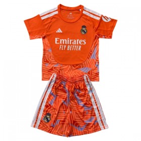 Virallinen pelipaita Real Madrid Maalivahti 2026-27 Lyhythihainen Oranssi - Lasten ( + Lyhyet housut )