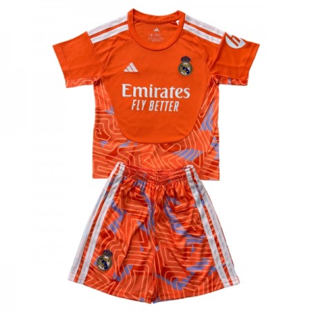 Virallinen pelipaita Real Madrid Maalivahti 2026-27 Lyhythihainen Oranssi - Lasten ( + Lyhyet housut ) Virallinen pelipaita Real Madrid Maalivahti 2026-27 Lyhythihainen Oranssi - Lasten ( + Lyhyet housut )